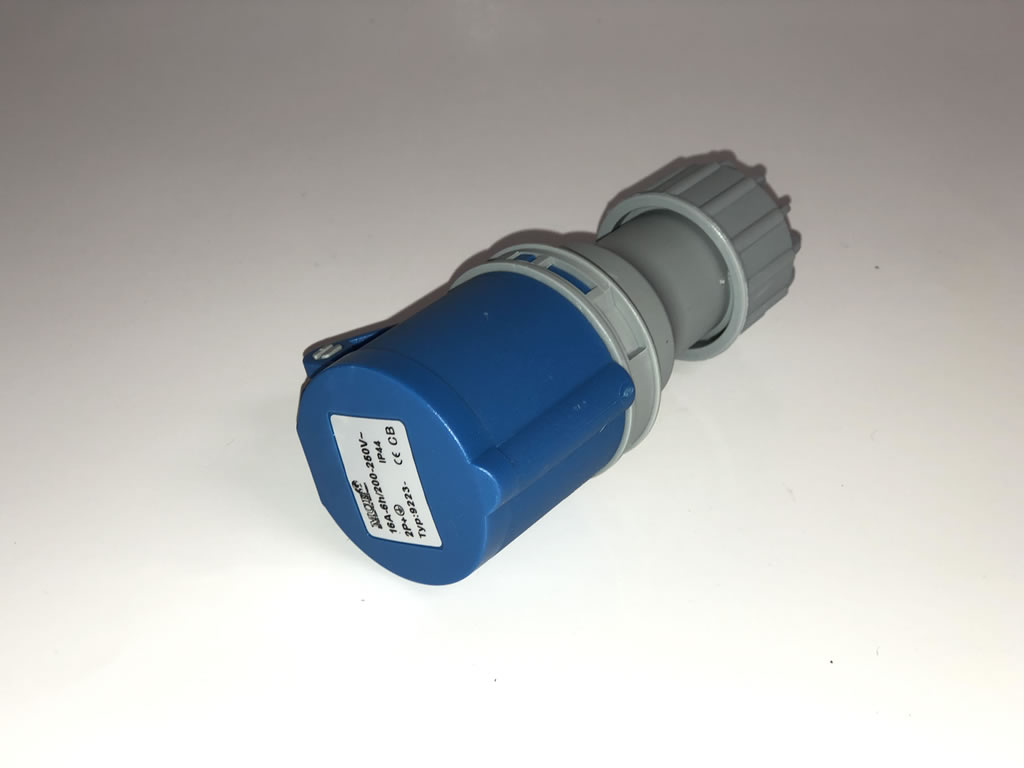 Blue Grey Female Inline Coupler 220V