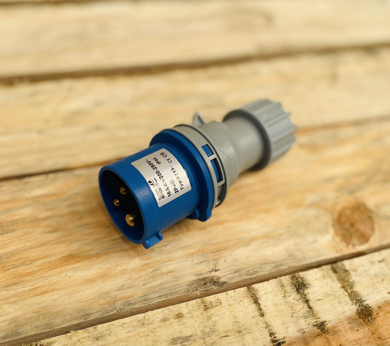 Blue Grey Male Plug 220V